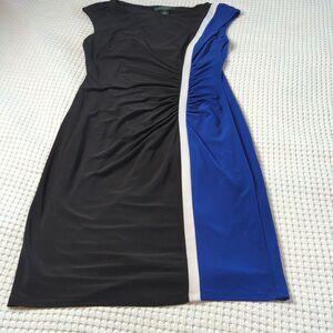 Ralph Lauren Color Block Cap Sleeve Jersey Dress Size 6